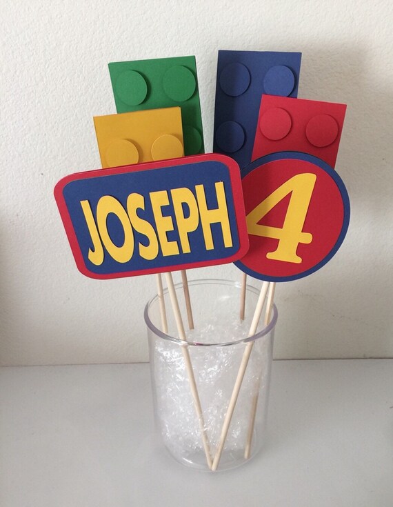 Lego centerpiece set 6pc name and age included
