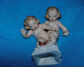 Hutschenreuther 1950s - CHERUBS & BUTTERFLY Figurine Made in Germany