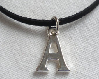 Initial choker,choose your initial, initial necklace,letter,black choker,personalised jewellery,initial jewelry,letter jewelry,initial gift