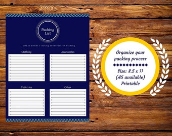 printable packing list printable travel by missionorganization