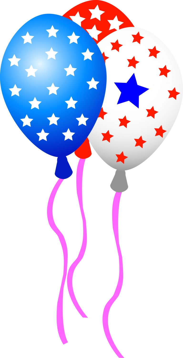 Fourth of July clipart. Patriotic clip art. American flag stars and ...