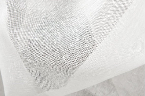 Very Light White Flax White Linen Fabric Natural European