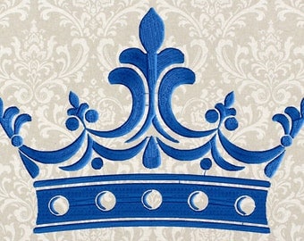 Victorian Edwardian Crown Embroidery Design -Font not included- EMBROIDERY DESIGN FILE - Instant download - Dst Hus Jef Pes VP3 Exp formats