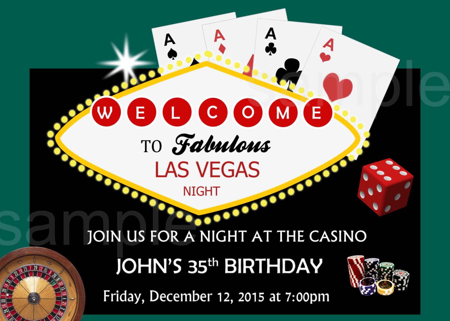 Blackjack Party Invitations 4