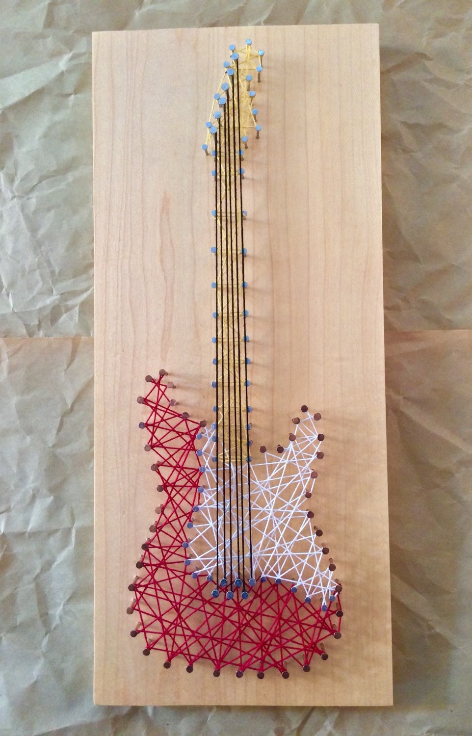 Electric Guitar String Art