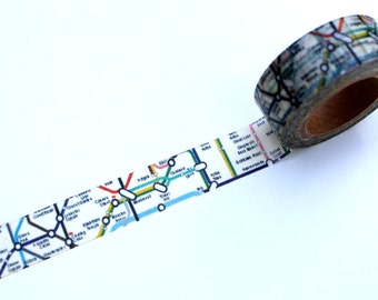 London Map Washi Tape, London Underground Tube MT tape Map Planner Craft