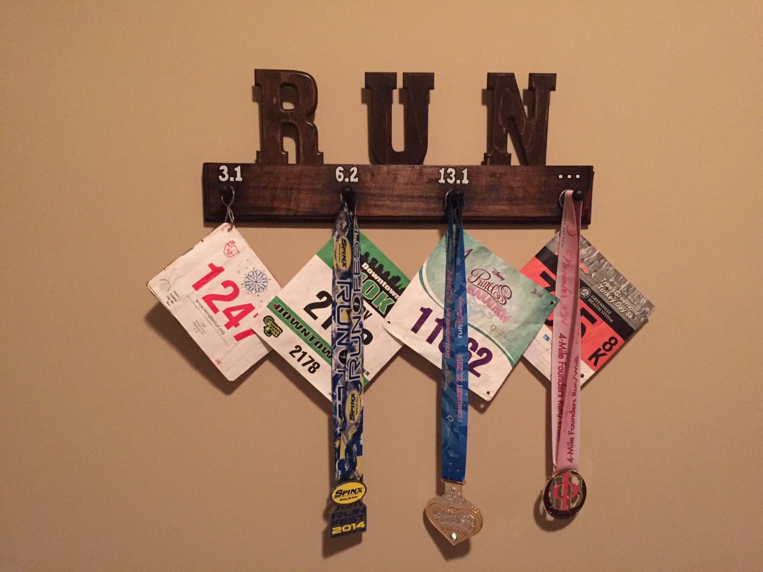 Race Bib and Medal Display Fully Customizable