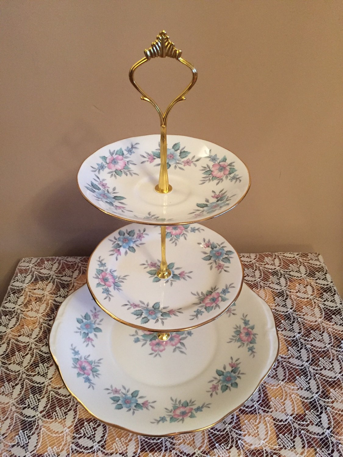 Colclough 3 Tier Bone China Cake Stand