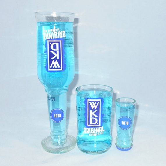 WKD Glass Tumbler and Shot Set by HeartofGlassUK on Etsy