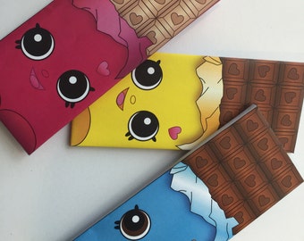 Cheeky Chocolate Wrappers - Shopkins Birthday Party