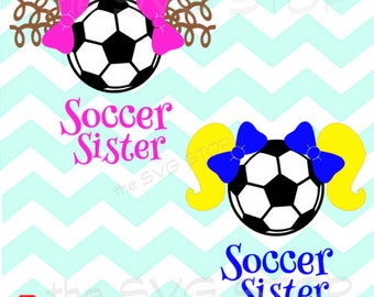 Pigtails Soccer Sister SVG and studio files for Cricut, Silhouette, Vinyl Cutters and Screen Printing