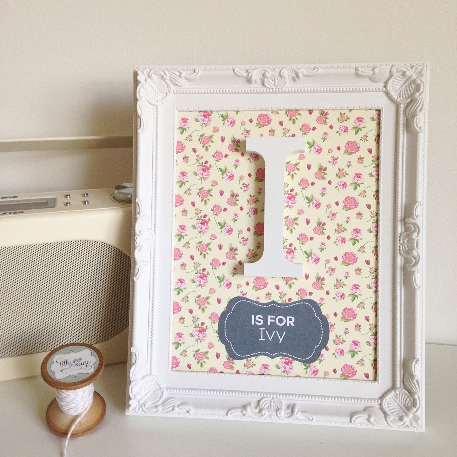 Personalised wooden letter frame