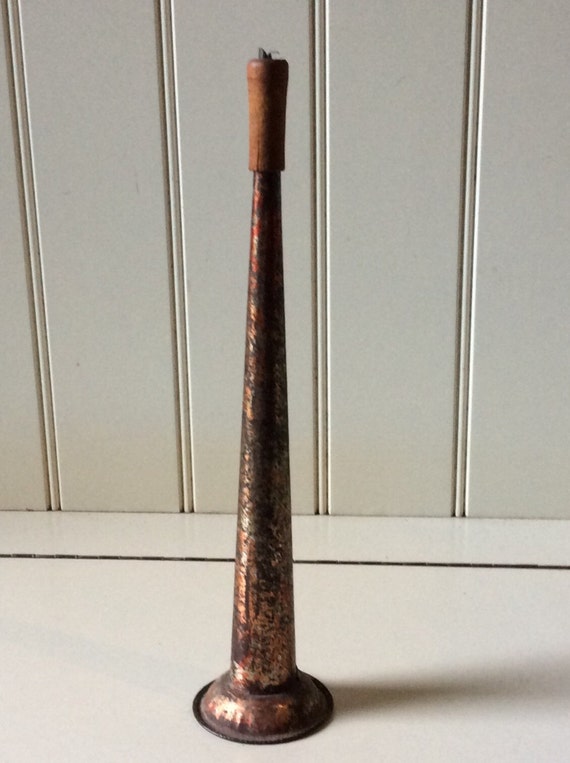 Antique Tin Parade Horn/Tin Noisemaker/Primitive Tin