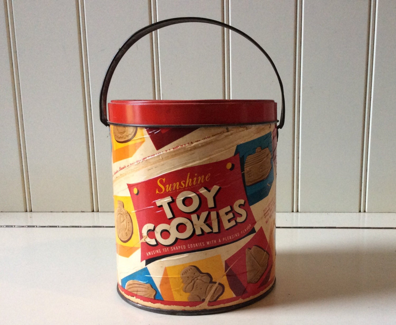 Sunshine Biscuits Toy Cookie Canister/Toy Cookie Tin/Sunshine