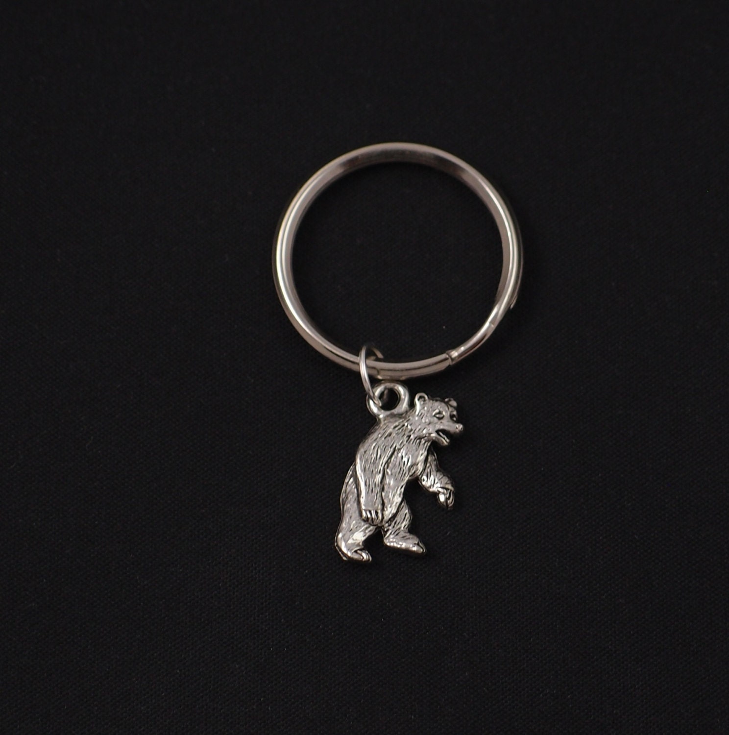 tiny head bear keychain