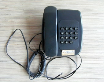 Push Button Wall Phone for Parts Dark Gray Wall Telephone VEF Factory Push Button Phone