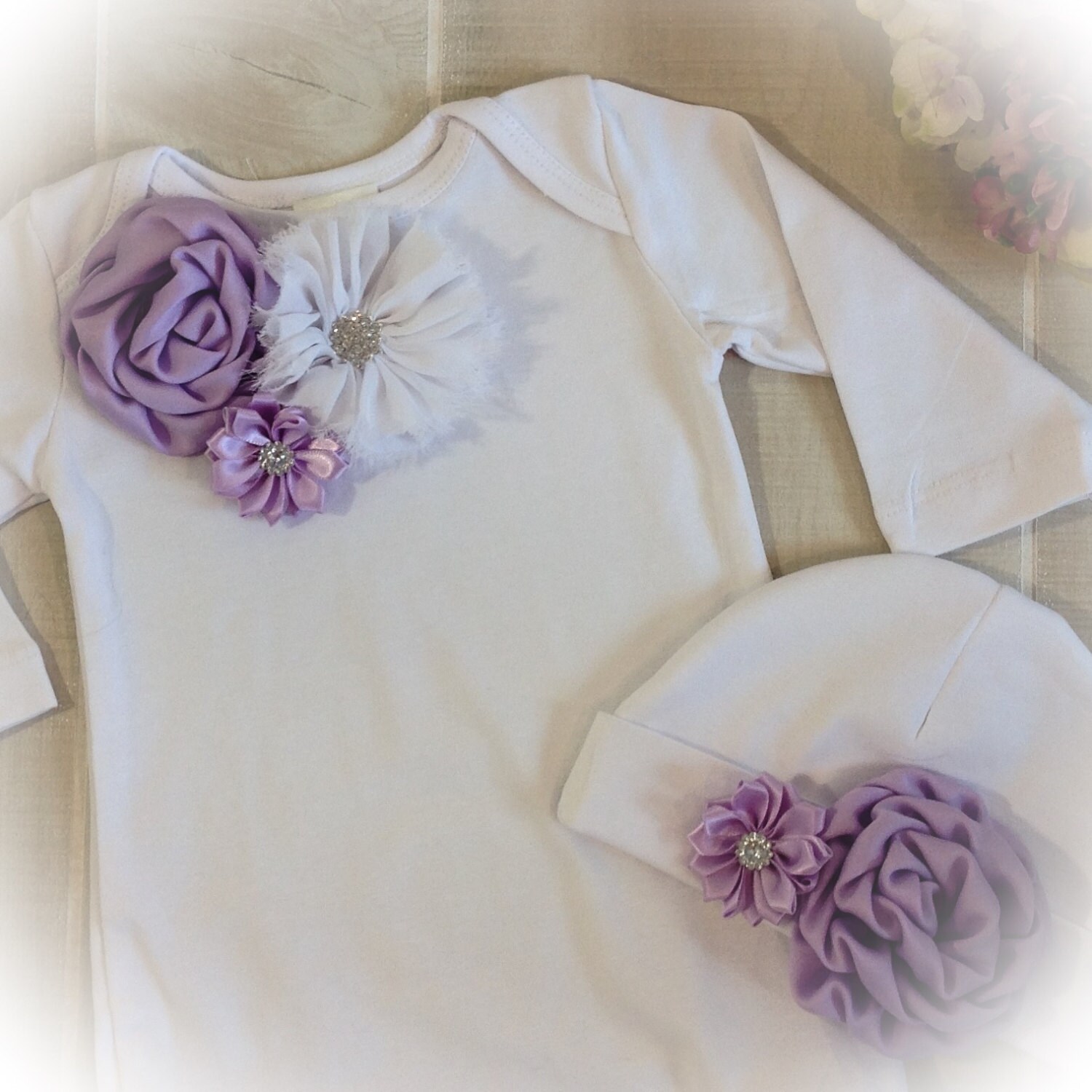 white newborn take home outfit