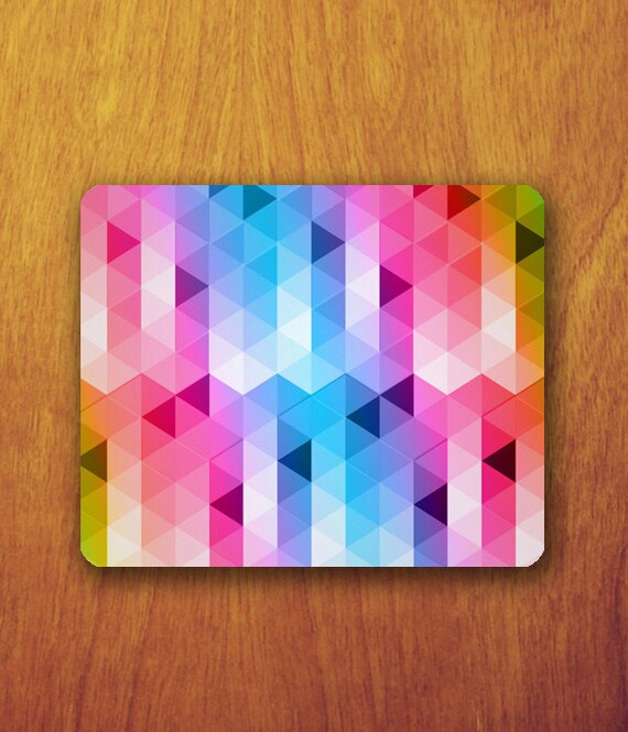 GEOMETRIC Colorful Abstract Mouse Pad Colorful by XongDesign