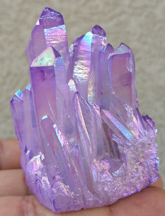 Purple Flame Aura Crystal Quartz Cluster CZ63 by peoplecrystals