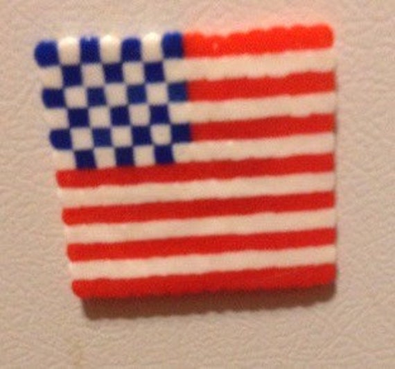 Items similar to USA Flag; perler beads on Etsy