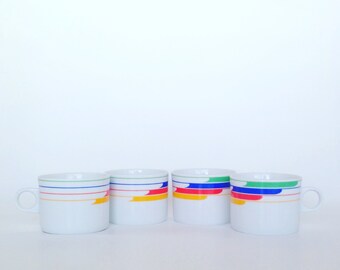 Vintage. 80's. Design. Coffee mugs. Coffee cups. Tea Cups. Modern. Retro