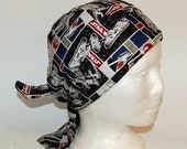 Doo Rag / Headwrap / Skull Cap handmade with Star Wars Fabric (Rebel Ships)