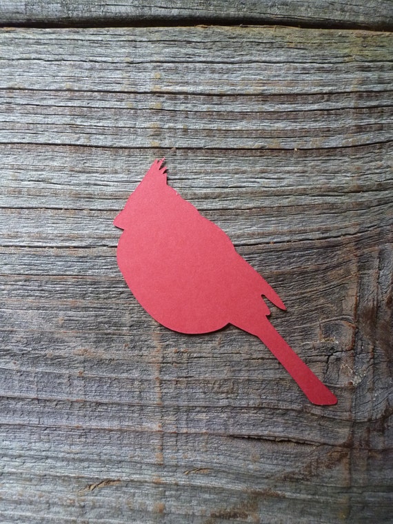 Cardinal Bird Die Cut Set of 10 Sitting Bird Paper Punches
