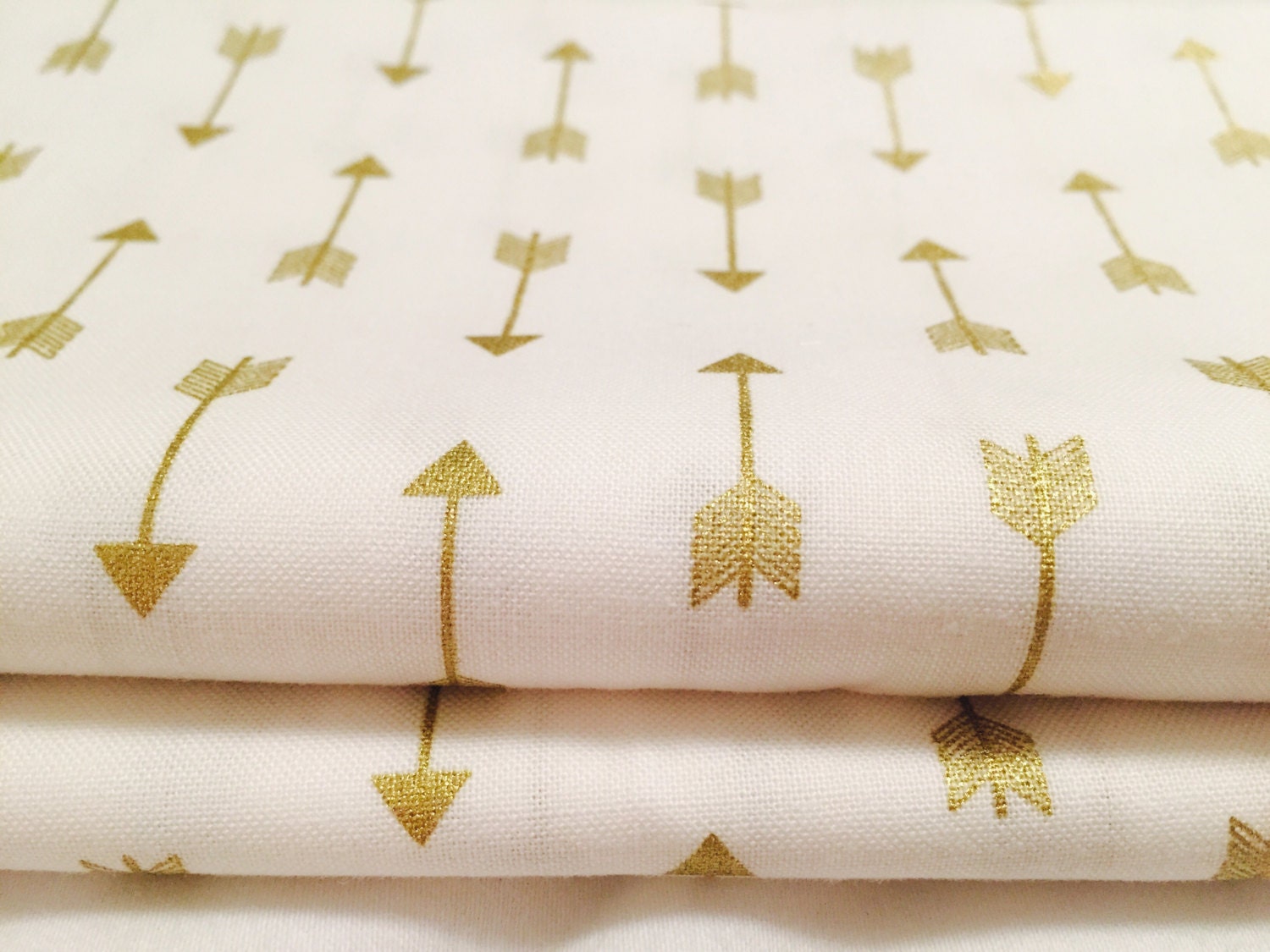 Gold Pattern Etsy Gold Arrow Fabric Metallic Geometric Pattern For Baby Nursery Wedding Quilting And