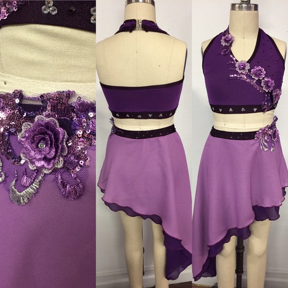 Purple dance costume youth medium