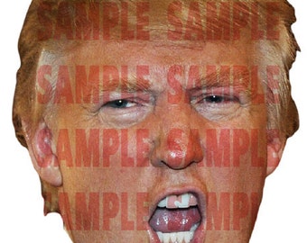 Donald Trump Paper Face Mask - Printable Instant Digital Download - President
