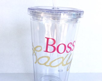 Boss Lady Tumbler, Gift for Boss Lady, Boss Tumbler, Boss appreciation, Customized Boss Gift, Gift for Boss, Boss Gift, Administrative, Boss