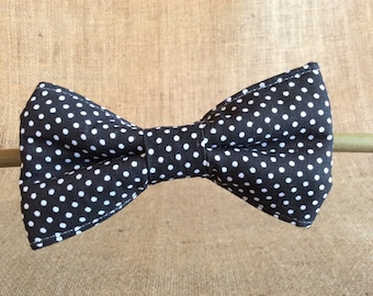 Black Spotty Dog Bow Tie