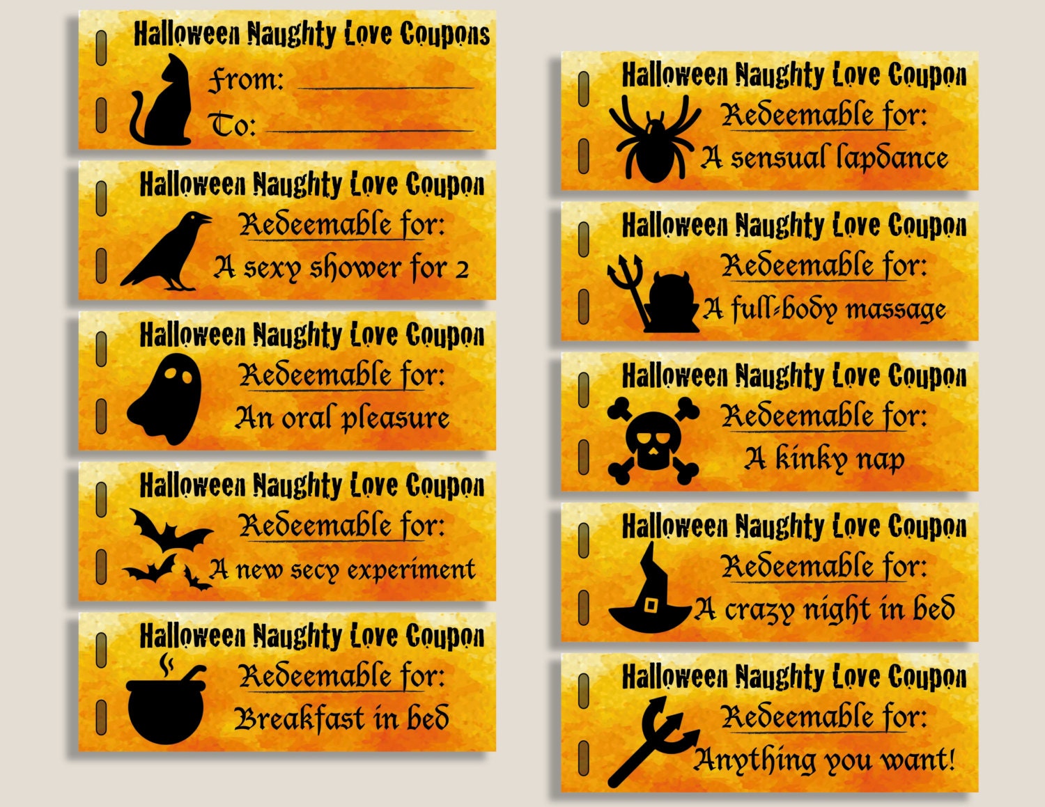 This is an image of Slobbery Printable Naughty Coupons This is a picture of Slobbery Printable Naughty Coupons