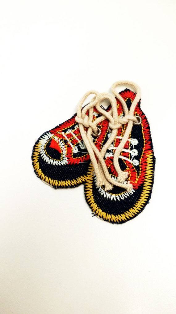 SHOES patch Embroidered patch Sew on patch Iron on by RockyMonkei