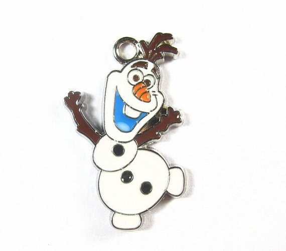 SET of 5 Adorable Frozen Olaf Metal Charms/ pendants DIY