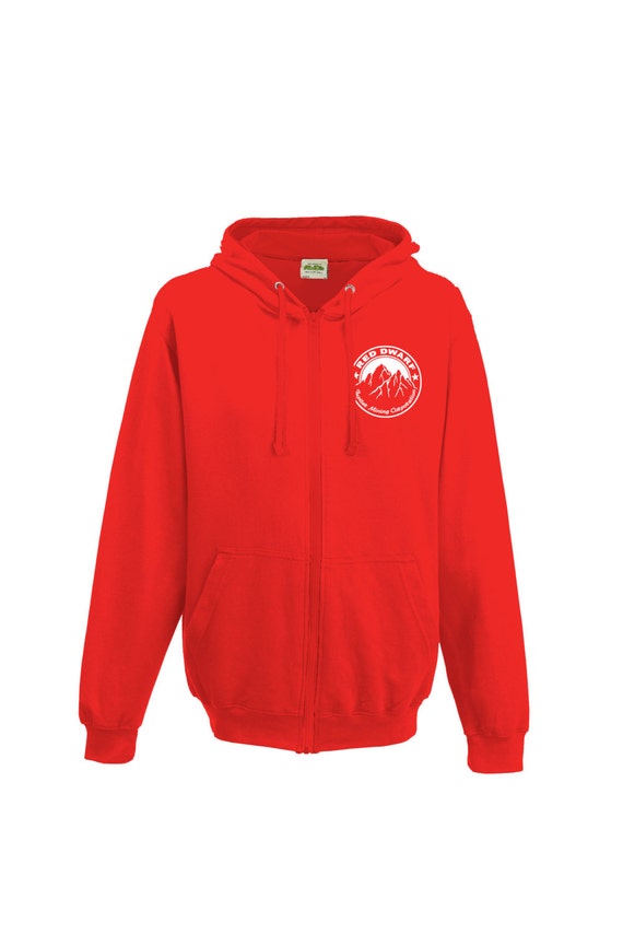 igani - Red Dwarf Inspired Red Zip Up Unisex Adult Hoodie