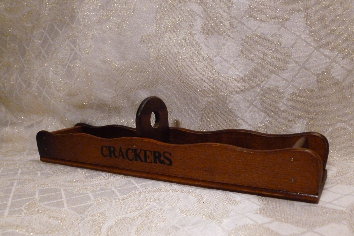 Vintage Wooden Cracker Tray Holds Crackers Upright Haute Juice