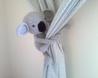 Monkey Curtain Tie Back Crochet Monkey Amigurumi by MonoBlanco