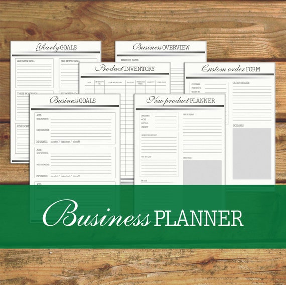 Business Planner | Etsy Organizer Planner | Minimalistic Design | 2015 - 2016 | Instant Download | PDF