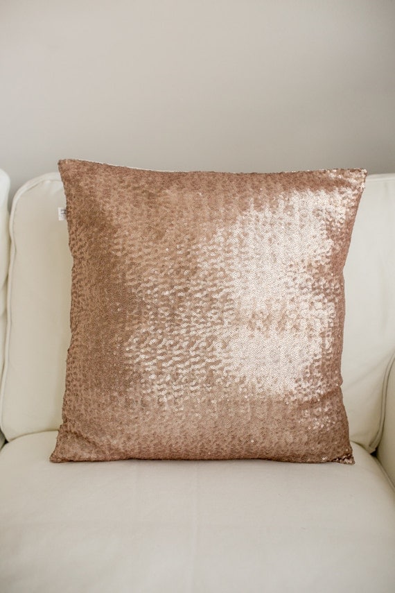 Free Shipping / Rose Gold sequin Pillow / Sequin Pillow