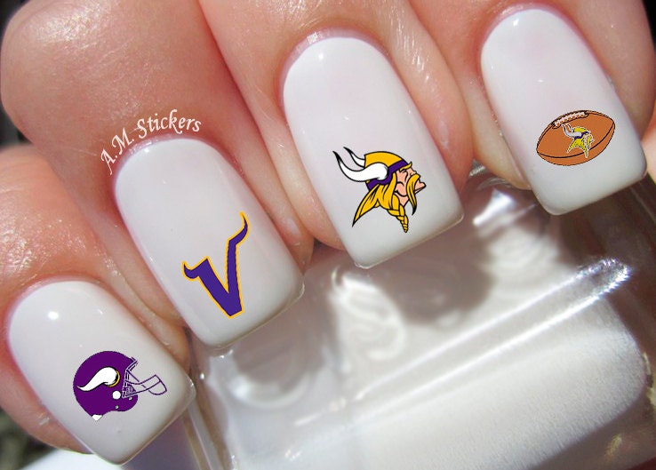 Minnesota Vikings Football Nail Art - wide 6