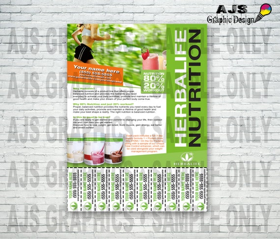 Custom Print-Ready Herbalife Contact Flyer • Herbalife ...