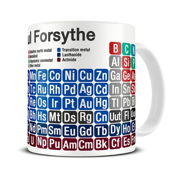 table periodic elements gifts of Personalized gifts Mug of Elements chemistry Periodic  Table  Chemical