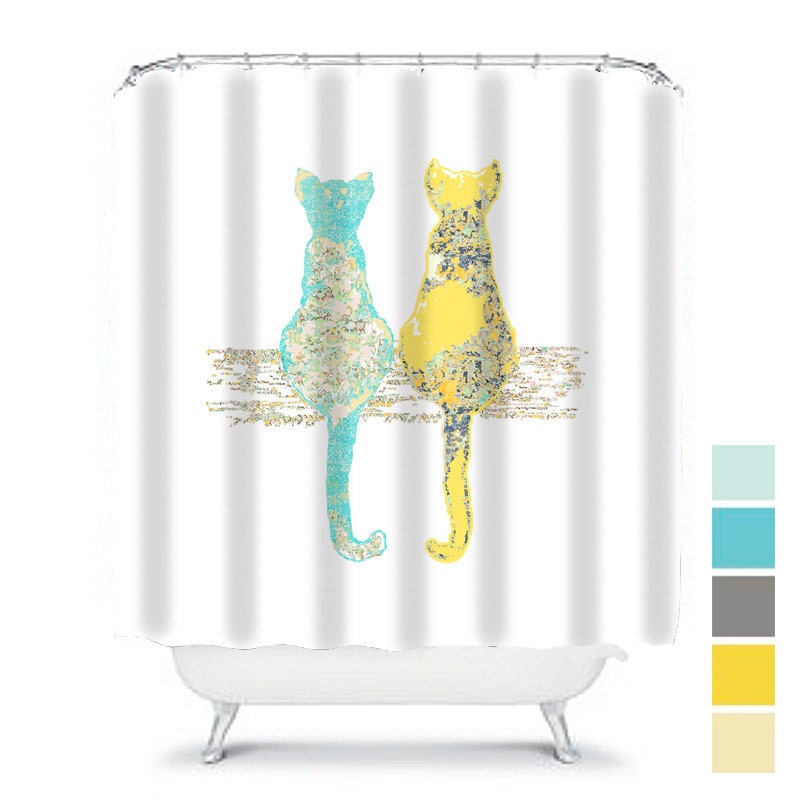 cat shower curtain shabby chic shower curtain cats shower