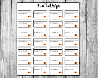 Credit Card Planner Stickers