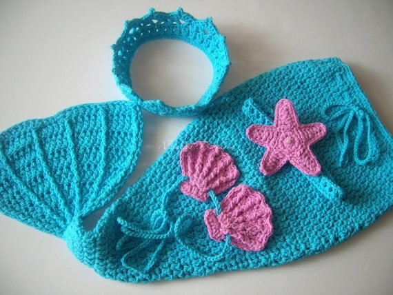 Crochet Mermaid Outfit/Baby Mermaid Tail/Baby by ...