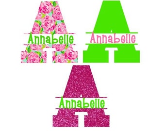 Split Letters SVG, Studio 3, PS, and Pdf Cutting Files for Electronic Cutting Machines