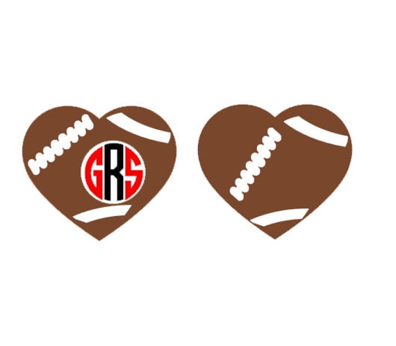 Download Football Heart SVG Studio 3 DXF EPS and pdf Cutting Files