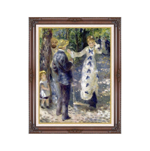 The Swing Pierre Auguste Renoir Painting Reproduction Framed