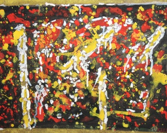 Abstract avant garde contemporary oil painting